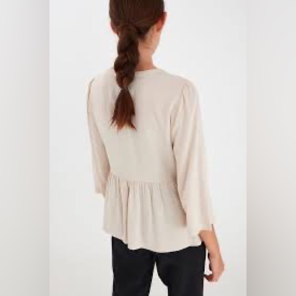 Ichi peplum top in “tapioca” - Picture 3 of 3